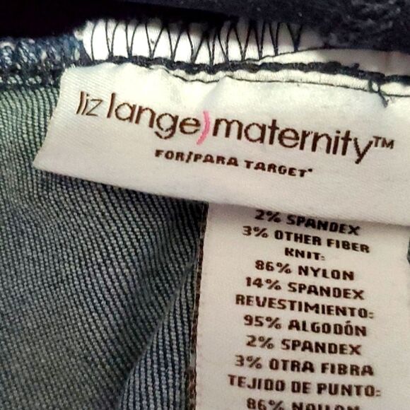 Liz Lange Maternity for Target Medium Wash Rolled Hems Denim Shorts - Picture 10 of 12